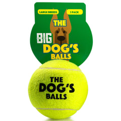 The Big Dog's Balls - 3 Strong Large Dog Tennis Balls