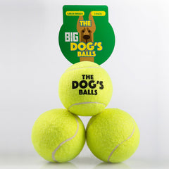 The Big Dog's Balls - 3 Strong Large Dog Tennis Balls