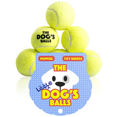 The Little Dog's Balls - 6 Strong Little Dog Tennis Balls