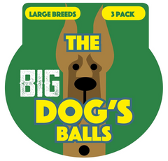 The Big Dog's Balls - 3 Strong Large Dog Tennis Balls
