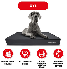 The Dog’s Bed Orthopaedic Mattress Bed (Grey with Black Trim)