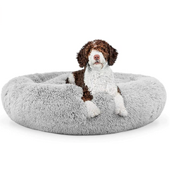 The Dog’s Bed Sound Sleep Nest Bed, Donut Dog Bed, Supportive Dog Bed Covers, Veterinary Approved (Ice White)