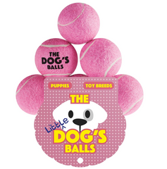 The Little Dog's Balls - 6 Strong Little Dog Tennis Balls