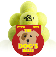 The Dog's Balls - 6 Strong Dog Tennis Balls