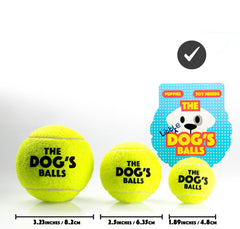 The Little Dog's Balls - 6 Strong Little Dog Tennis Balls