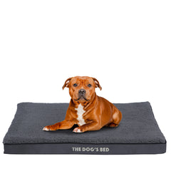 The Dog’s Bed Orthopaedic Egg Crate Foam Dog Bed with Standard Support (Grey Plush)