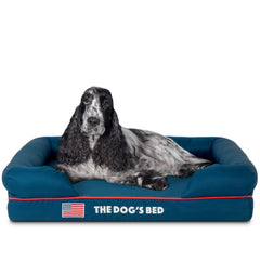 Replacement Outer Cover (No Mattress) for The Dog's Bed Orthopaedic with Bolster, Veterinary Approved (USA Embroidery Flag)