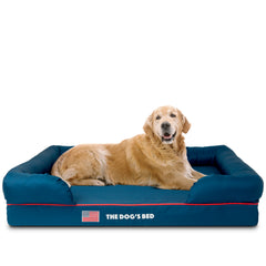 Replacement Outer Cover (No Mattress) for The Dog's Bed Orthopaedic with Bolster, Veterinary Approved (USA Embroidery Flag)