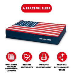 The Dog’s Bed Orthopaedic Mattress Bed (Central USA Flag)