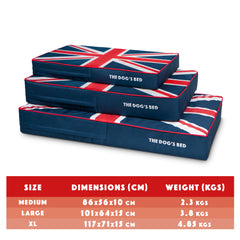 The Dog’s Bed Orthopaedic Mattress Bed (Central UK Flag)