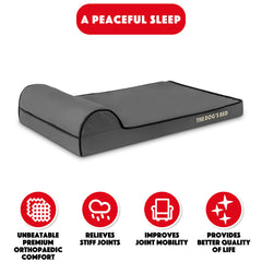 The Dog’s Bed Orthopaedic Dog Bed, Headrest Waterproof Memory Foam Dog Bed