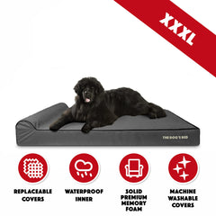 The Dog’s Bed Orthopaedic Dog Bed, Headrest Waterproof Memory Foam Dog Bed