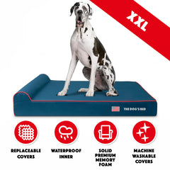 The Dog’s Bed Orthopaedic Dog Bed, Headrest Waterproof Memory Foam Dog Bed
