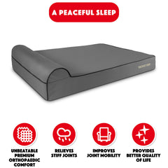 The Dog’s Bed Orthopaedic Dog Bed, Headrest Waterproof Memory Foam Dog Bed
