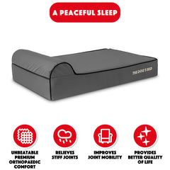 The Dog’s Bed Orthopaedic Dog Bed, Headrest Waterproof Memory Foam Dog Bed