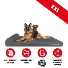 The Dog’s Bed Orthopaedic Dog Bed, Headrest Waterproof Memory Foam Dog Bed