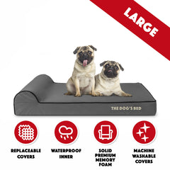 The Dog’s Bed Orthopaedic Dog Bed, Headrest Waterproof Memory Foam Dog Bed