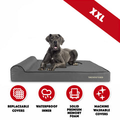 The Dog’s Bed Orthopaedic Dog Bed, Headrest Waterproof Memory Foam Dog Bed