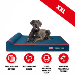 The Dog’s Bed Orthopaedic Dog Bed, Headrest Waterproof Memory Foam Dog Bed