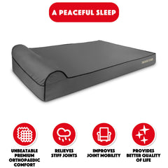The Dog’s Bed Orthopaedic Dog Bed, Headrest Waterproof Memory Foam Dog Bed