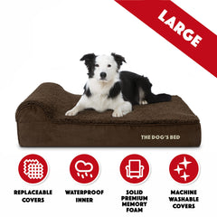 The Dog’s Bed Orthopaedic Dog Bed, Headrest Waterproof Memory Foam Dog Bed
