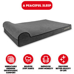 The Dog’s Bed Orthopaedic Dog Bed, Headrest Waterproof Memory Foam Dog Bed