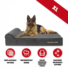 The Dog’s Bed Orthopaedic Dog Bed, Headrest Waterproof Memory Foam Dog Bed