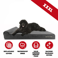 The Dog’s Bed Orthopaedic Dog Bed, Headrest Waterproof Memory Foam Dog Bed