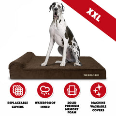 The Dog’s Bed Orthopaedic Dog Bed, Headrest Waterproof Memory Foam Dog Bed
