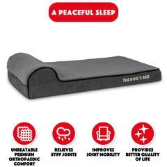 The Dog’s Bed Orthopaedic Dog Bed, Headrest Waterproof Memory Foam Dog Bed