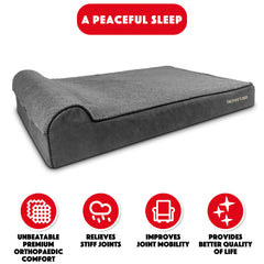 The Dog’s Bed Orthopaedic Dog Bed, Headrest Waterproof Memory Foam Dog Bed