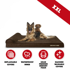The Dog’s Bed Orthopaedic Dog Bed, Headrest Waterproof Memory Foam Dog Bed