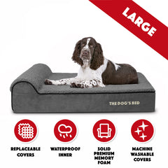 The Dog’s Bed Orthopaedic Dog Bed, Headrest Waterproof Memory Foam Dog Bed