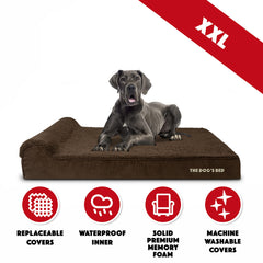 The Dog’s Bed Orthopaedic Dog Bed, Headrest Waterproof Memory Foam Dog Bed