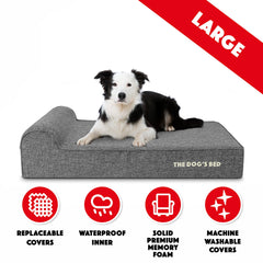 The Dog’s Bed Orthopaedic Dog Bed, Headrest Waterproof Memory Foam Dog Bed