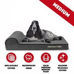 The Dog’s Bed Orthopaedic Dog Bed, Headrest Waterproof Memory Foam Dog Bed