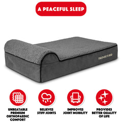 The Dog’s Bed Orthopaedic Dog Bed, Headrest Waterproof Memory Foam Dog Bed