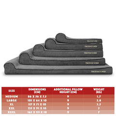 The Dog’s Bed Orthopaedic Dog Bed, Headrest Waterproof Memory Foam Dog Bed