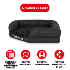 The Dog’s Bed Orthopaedic Dog Corner Bolster Bed, Memory Foam S-XXXL, Waterproof, Dog Pain Relief for Arthritis, Hip & Elbow Dysplasia, Post Surgery, Lameness, Washable Cover