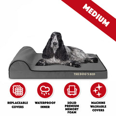 The Dog’s Bed Orthopaedic Dog Bed, Headrest Waterproof Memory Foam Dog Bed