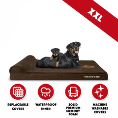 The Dog’s Bed Orthopaedic Dog Bed, Headrest Waterproof Memory Foam Dog Bed