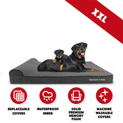 The Dog’s Bed Orthopaedic Dog Bed, Headrest Waterproof Memory Foam Dog Bed