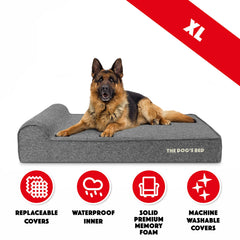 The Dog’s Bed Orthopaedic Dog Bed, Headrest Waterproof Memory Foam Dog Bed
