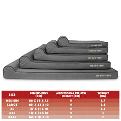 The Dog’s Bed Orthopaedic Dog Bed, Headrest Waterproof Memory Foam Dog Bed