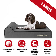 The Dog’s Bed Orthopaedic Dog Bed, Headrest Waterproof Memory Foam Dog Bed