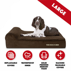 The Dog’s Bed Orthopaedic Dog Bed, Headrest Waterproof Memory Foam Dog Bed