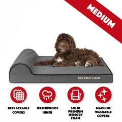 The Dog’s Bed Orthopaedic Dog Bed, Headrest Waterproof Memory Foam Dog Bed