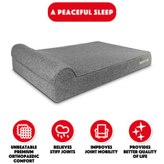 The Dog’s Bed Orthopaedic Dog Bed, Headrest Waterproof Memory Foam Dog Bed