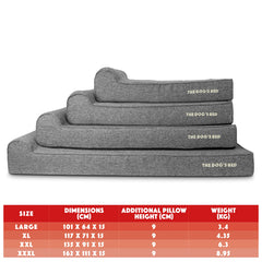The Dog’s Bed Orthopaedic Dog Bed, Headrest Waterproof Memory Foam Dog Bed