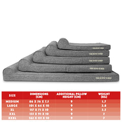 The Dog’s Bed Orthopaedic Dog Bed, Headrest Waterproof Memory Foam Dog Bed